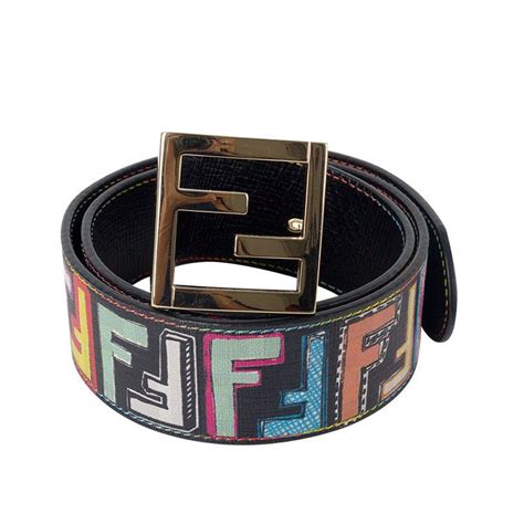 black colorful fendi belt|colorful authentic colorful Fendi belt.